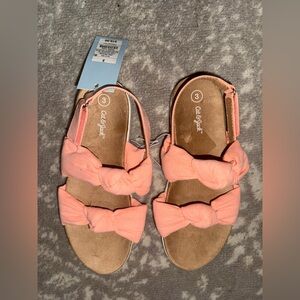 Cat & Jack Coral Bow Sandals